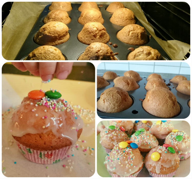 Bunt, fröhlich und lecker - Kinderleichte Muffins für das Faschingsfest mit Kindern backen