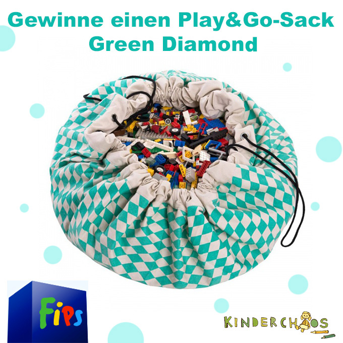 Play & Go Sack Spielsack Aufbewahrungssack Aufräumsack aufräumen Kinderzimmer Ordnung Green Diamond Lego