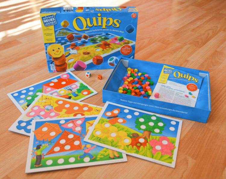 Quips Ravensburger Kinderspiel Gesellschaftsspiel Farben Zahlen 