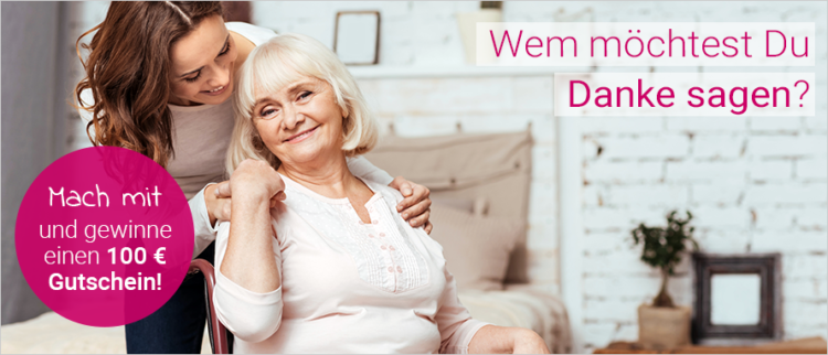 Alltagshelden idealclean Gewinnspiel 100 Euro Danke Pflege Versorgung Senioren Oma und Oma Eltern pflegen zu Hause