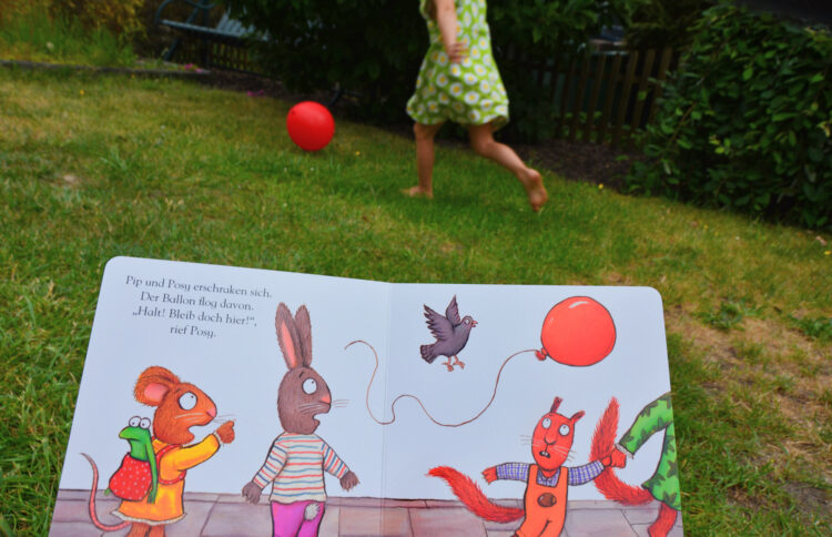 Pip und Posy Der rote Ballon Axel Scheffler Carlsen Verlag Kinderbuch Bilderbuch Pappbilderbuch