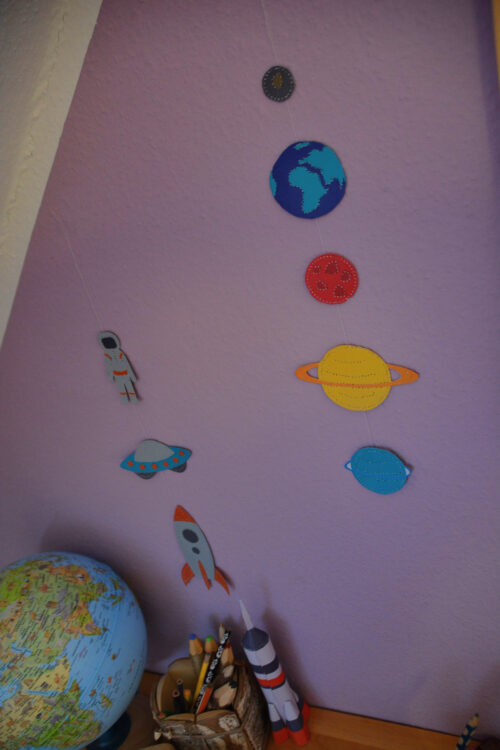 Weltraum-Kinderzimmer Prickelbilder
