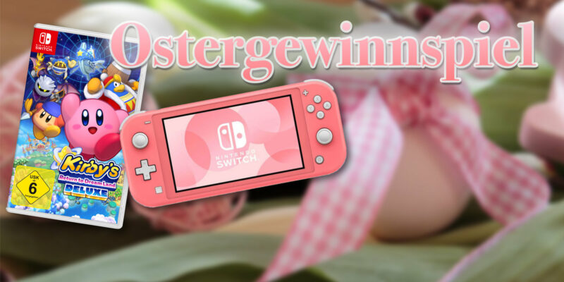 Ostergewinnspiel – Unser Osternest ist rosa: Kirby´s Return to Dream Land Deluxe + Nintendo Switch Lite