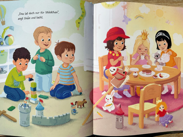 Jungen und Mädchen Kinderbuch